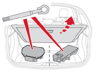 Citroen C3. Accessing the tools