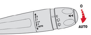 Citroen C3. Automatic windscreen wipers