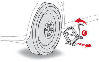 Citroen C3. Fitting a wheel