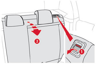 Citroen C3. Rear bench seat