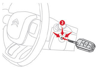 Citroen C3. Reinitialising the remote control